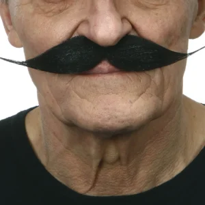Bigote Negro con Puntas Largas