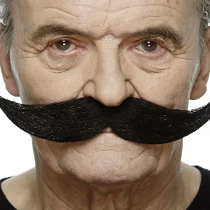 Bigote Grande Moreno con Puntas Largas