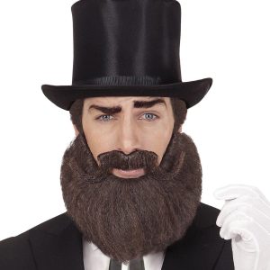 Barba y Bigote Castaños con Volumen