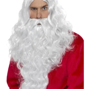 Barba con Peluca Larga de Papá Noel