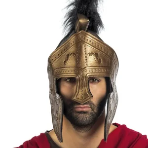 Casco de Centurión Romano con Penacho Negro