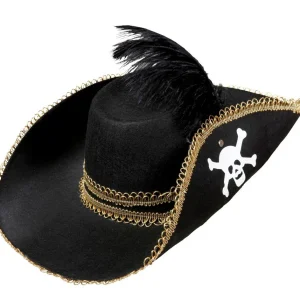Sombrero Pirata Elegante con Pluma