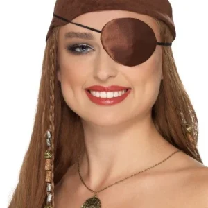 Parche Pirata de Tela Marrón