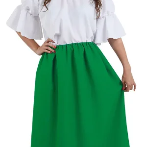 Falda Medieval Verde Claro Larga