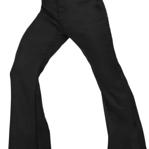 Pantalones de Campana Negros para Hombre