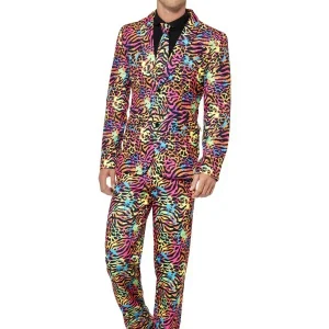 Traje Neón Salvaje Años 80 para Hombre