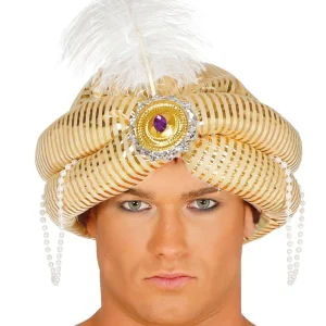 Turbante Árabe Dorado